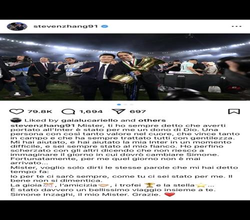 张康阳道别小因:我能签下他是上帝给我的礼物,无法想象他走了!