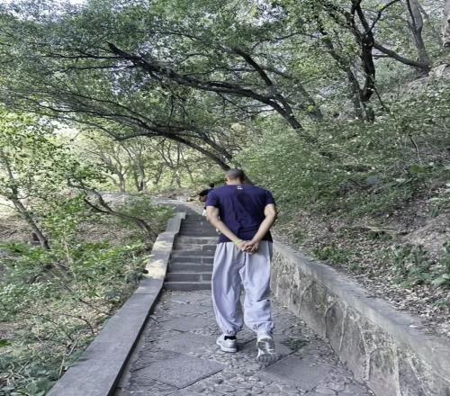 高僧心性！文班被拍到背著手走在嵩山林間