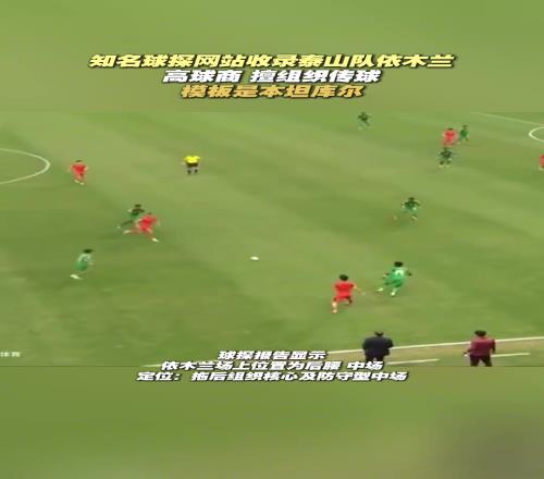 还未在泰山队踢上主力!知名球探网站收录依木兰,模板是本坦库尔