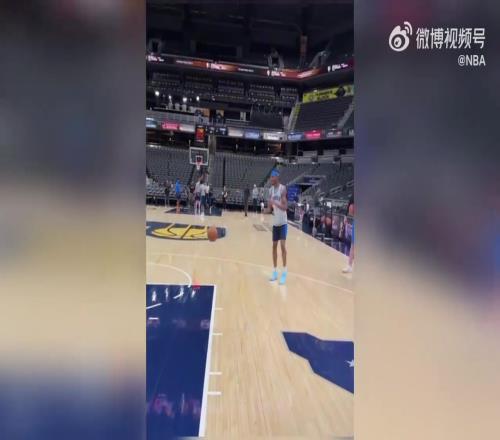 距离总冠军还差一场胜利!SGA来到印城球馆训练投篮备战G6!