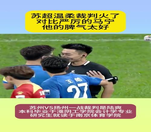 蘇超超溫柔裁判火了！全程笑瞇瞇，網(wǎng)友：比馬寧脾氣好太多