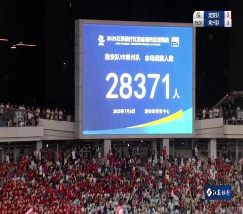 太了“蘇超”淮安vs常州28371名球迷到場觀戰(zhàn)！