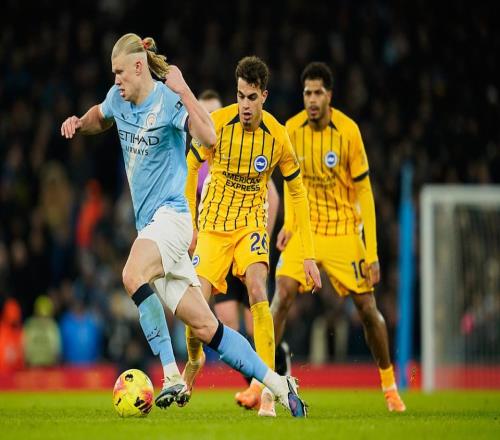 英超3连平新年不胜!曼城11布莱顿距榜首5分哈兰德破荒+失绝杀