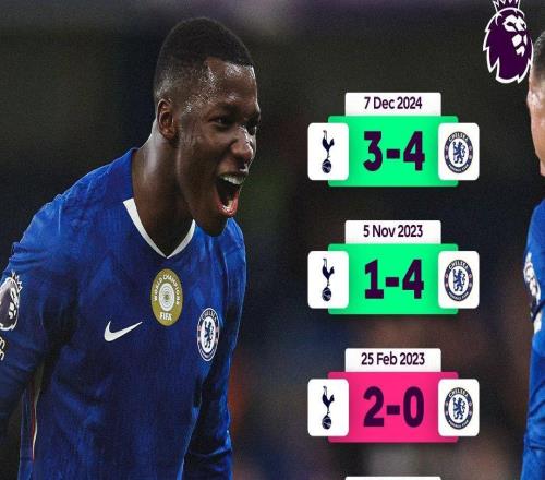 切爾西近14次英超交手熱刺贏下11場，6場客戰5次取勝