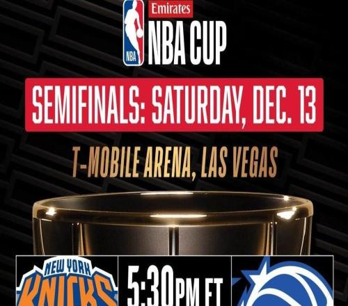 NBA杯半決賽對陣：尼克斯戰魔術，雷霆將戰馬刺