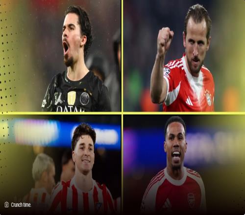 歐冠四強實力榜：巴黎第一，拜仁第二，阿森納馬競分列三四名