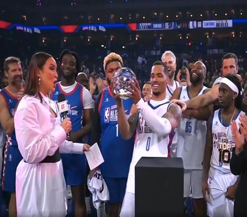 命中四分球NBA名人賽：演員弗林榮膺M(jìn)VP單場(chǎng)砍下22分8板5助