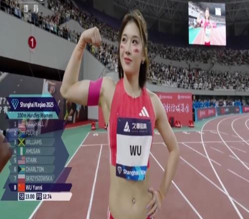 跑進(jìn)13秒！吳艷妮100m欄跑出12秒96獲第8名，創(chuàng)個(gè)人賽季最好成績(jī)