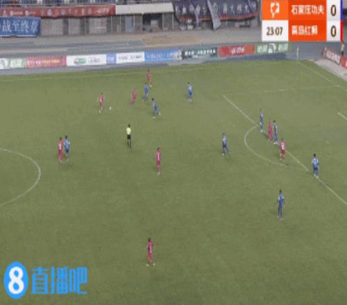 半場(chǎng)石家莊功夫暫01青島紅獅陳浩瑋勁射破門(mén)