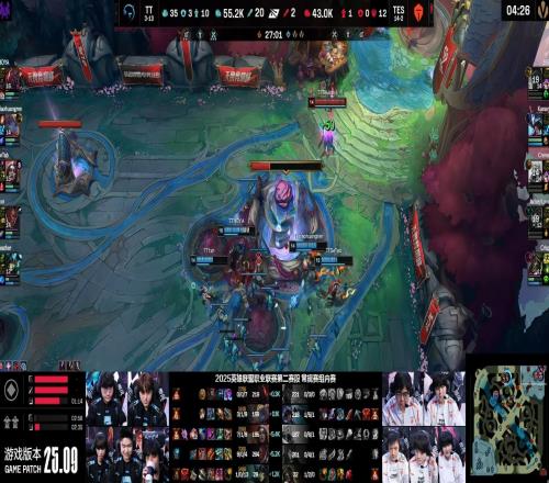 先鋒賽都沒這么慘！TES搞笑男刀+沙皇被TT打出202的人頭比
