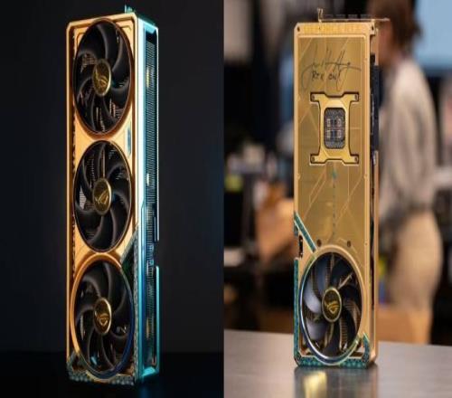 黄仁勋亲笔签名版RTX5090镀金显卡以24200美元达成慈善拍卖