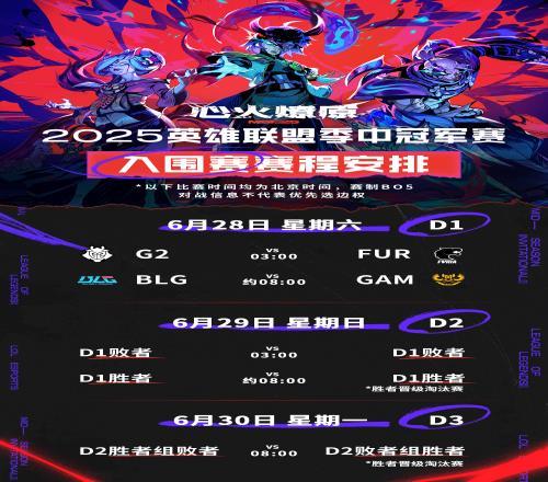 哥哥记得来看!入围赛赛制公布28日早8点BLG交手GAM取胜则都8点出场