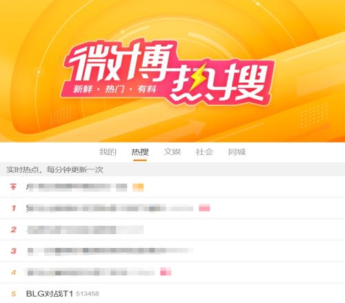 全嘩班BLG慘遭T1橫掃賽后BLG對(duì)陣T1詞條登上熱搜第五