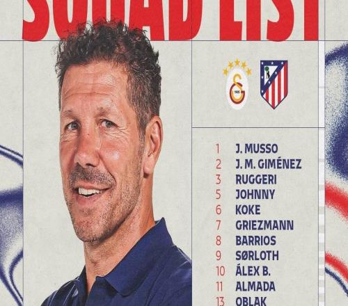 馬競歐冠大名單：阿爾瓦雷斯領(lǐng)銜，岡薩雷斯、科克回歸