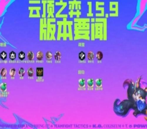 15.9云顶之弈版本更新：强化果实回归回归赛季隐秘海域