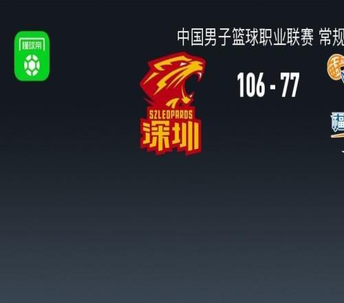 CBA战报:深圳10677大胜福建取CBA5连胜,特奎维恩史密斯24+11+5