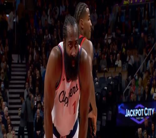 末节+加时豪取16分!单核哈登31+10加时拿下东部第4快船14战12胜