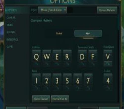 從王者那邊學來的美測服上線改動:可以為每個英雄設置專屬鍵位