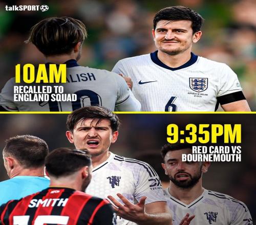 过山车的一天,马奎尔重返英格兰队后不到12小时吃红点套餐