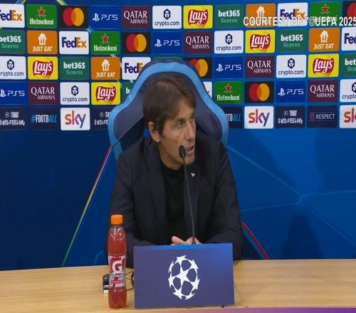 孔蒂：這場比賽球員的表現(xiàn)我無可指責，法蘭克福的防守確實好