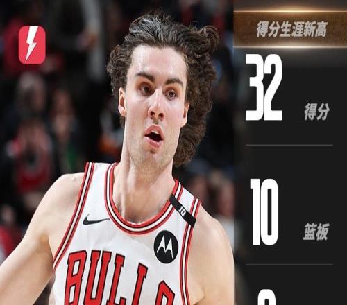 吉迪独得32分准三双&得分生涯新高,公牛成东部唯一不败球队