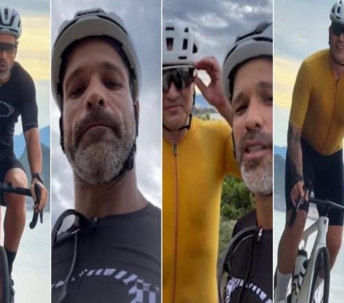 愜意，卡納瓦羅在裏約和巴西前國腳迭戈一起騎自行車