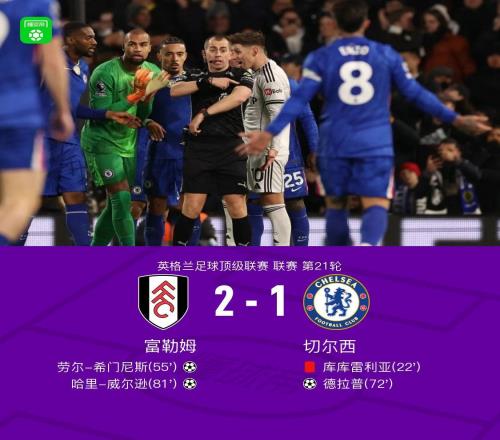 剑南春十人切尔西12富勒姆,哈里威尔逊制胜,德拉普建功