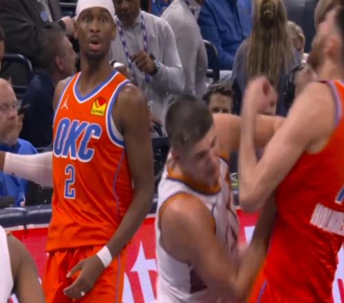 输球又熟人!太阳阿伦怒推霍姆格伦吃二级恶犯被驱逐正负值41