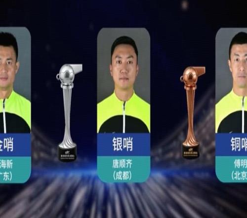 官方:李海新当选2025赛季中超金哨,唐顺齐当选银哨,傅明当选铜哨