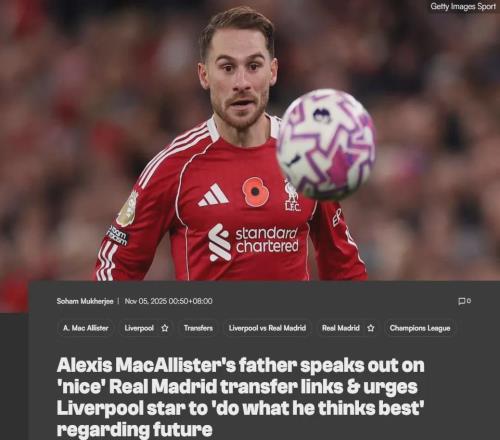 父亲回应麦卡利斯特和皇马传闻!C罗:夺得世界杯不是我的梦想!