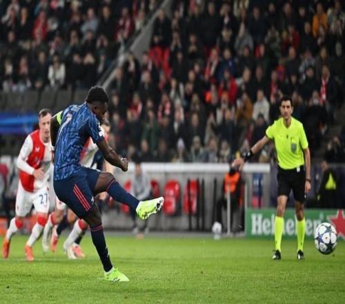 连续4场欧冠客场进球,萨卡是欧冠改制以来阿森纳第一人