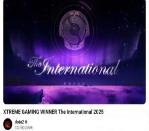 对吗哦不对不对！dota2的YouTube官方账号显示XG是TI14冠军