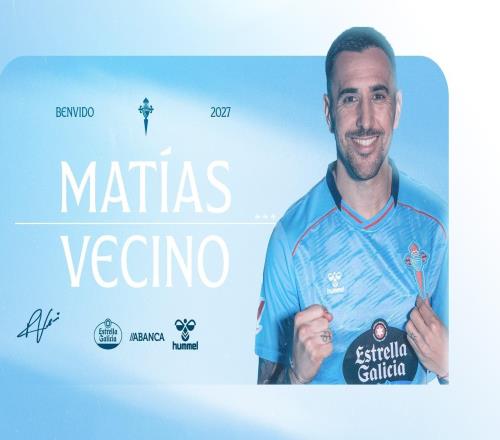 官方：塞尔塔签下拉齐奥34岁中场贝西诺，，，，，，签约至2027年6月