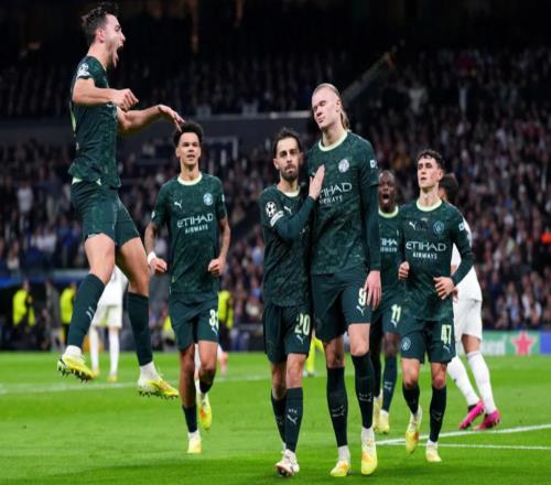 曼城21逆转皇马!升至欧冠第四哈兰德点射创历史罗德里戈破门