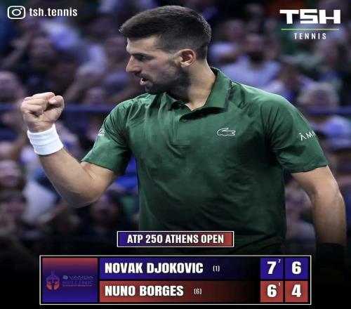 德約科維奇雅典晉級四強！已確定參賽年終總決賽