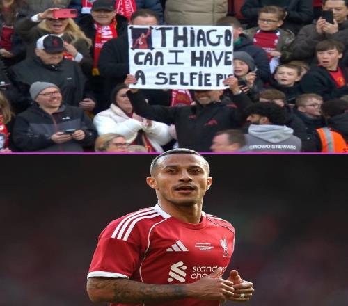 师徒重逢赛场，，，，，克洛普举牌邀蒂亚戈合影