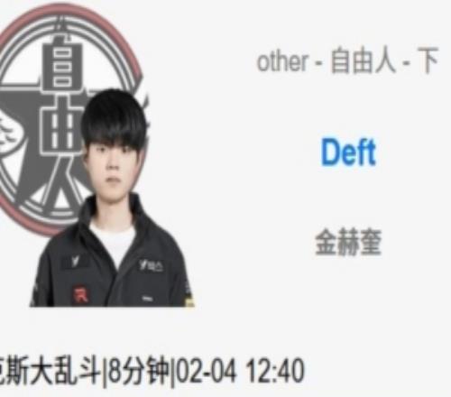 已經(jīng)開(kāi)始復(fù)健了Deft和zeus、keria、Kellin組排?？怂勾髞y斗