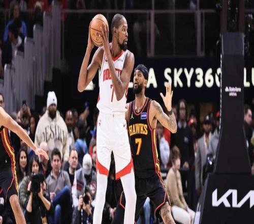 火箭擒4連勝老鷹！杜蘭特31分被肘出血小史密斯3斷5帽申京14中3