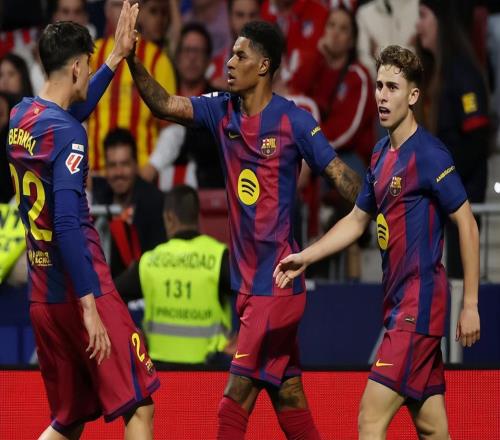 随着巴萨21马竞，，，，，皇马12，，，，，西甲最新排名如下！巴萨领先皇马7分