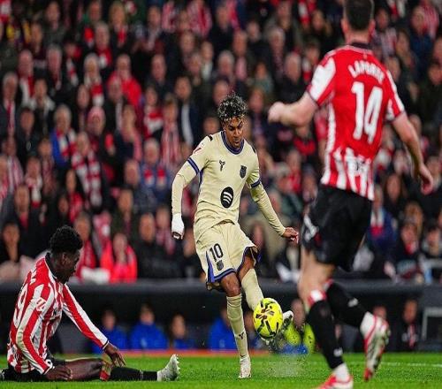 巴塞罗那10毕尔巴鄂竞技亚马尔破门