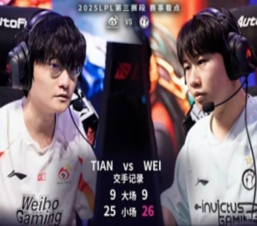 平分秋色！Wei和Tian交手記錄：大場9平小場wei勝26小壓Tian25