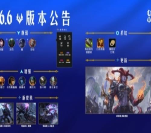 LOL国服26.6版本公告：龙女重做上线，狐狸削弱，沙皇增强