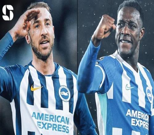 维尔贝克连续两个赛季英超进球上双，布莱顿队史第二人