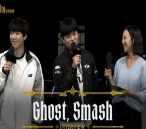 Ghost:原本打算赢的时候去摸Ruler头,可惜输了没能摸到