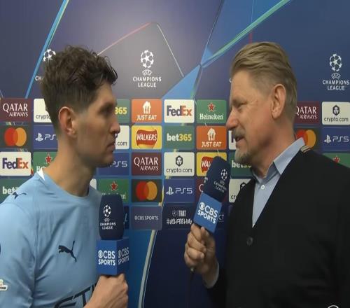 斯通斯:改打五后卫是教练的临场决定真为福登感到开心