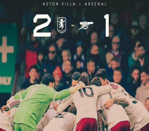 被维拉读秒绝杀,阿森纳连续18场不败遭终结+赛季第二败