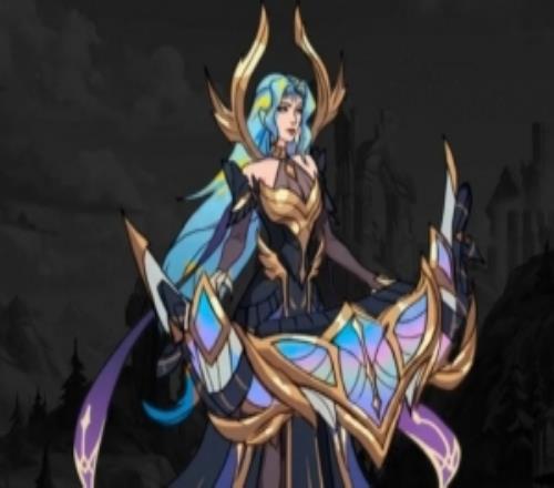 外媒爆料德玛西亚新赛季琴女皮肤模型：以黑金蓝色为主