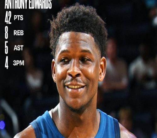狂砍42分8篮板5助攻!率队轻取勇士,爱德华兹又破纪录