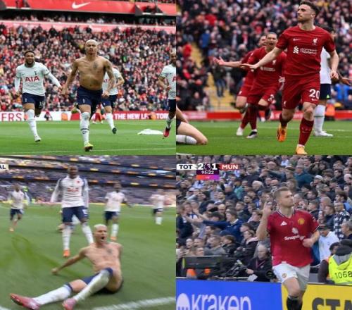 尴尬,里沙利松上次脱衣庆祝被利物浦绝杀,这次被曼联绝平