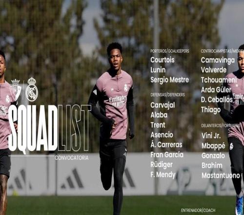 皇馬客戰奧薩蘇納大名單：姆巴佩、維尼修斯領銜，赫伊森傷缺